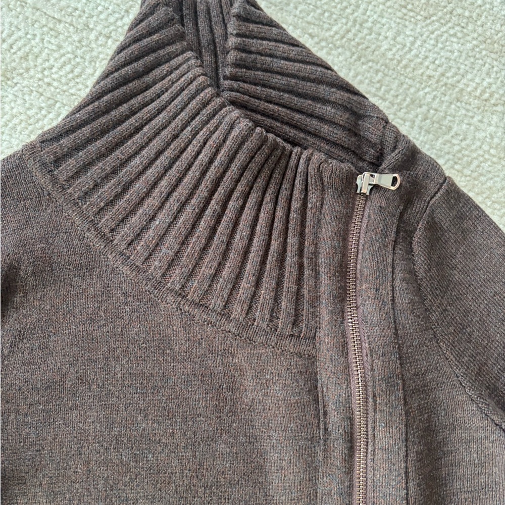 Athleta Chocolate Brown Chill Factor Sweater Coat - Picture 4 of 9